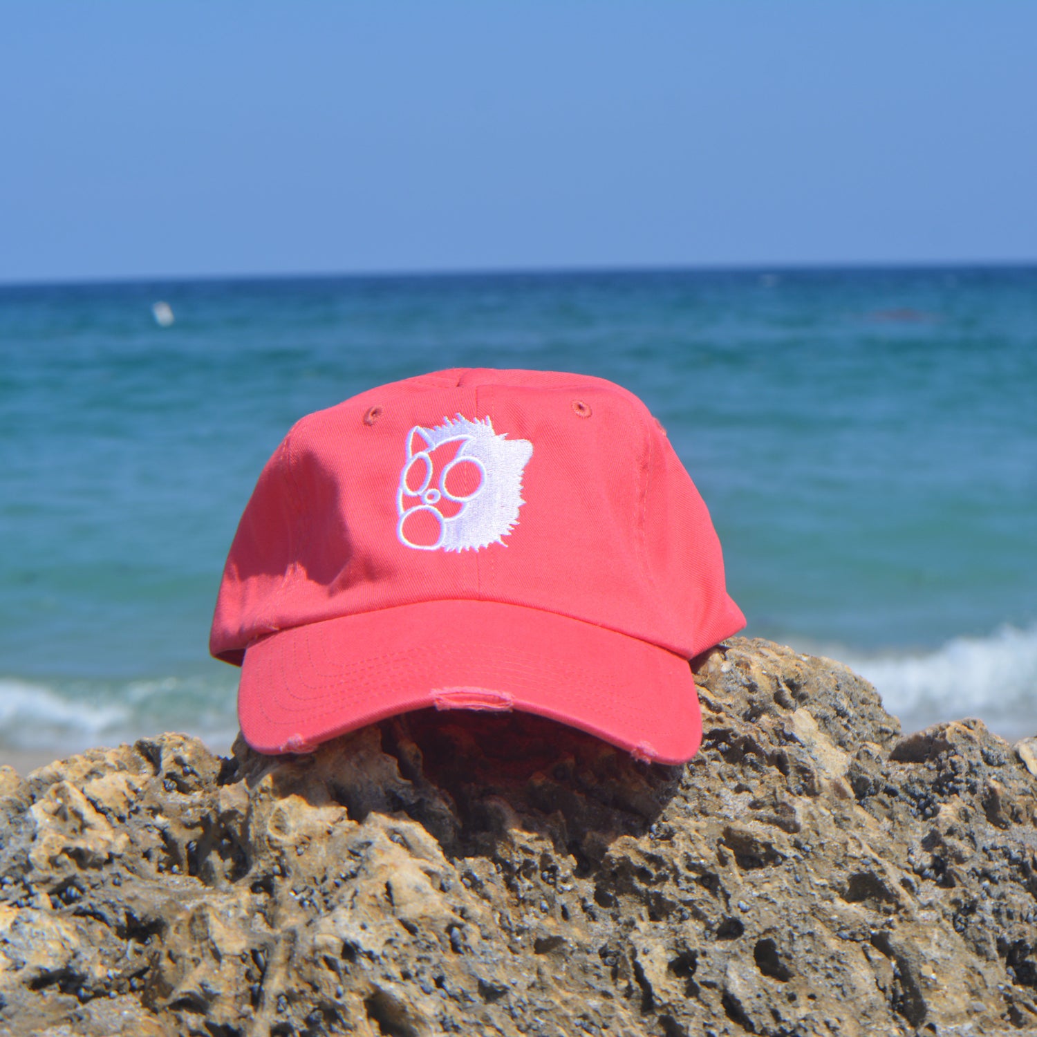 Distressed Hibiscus Cap