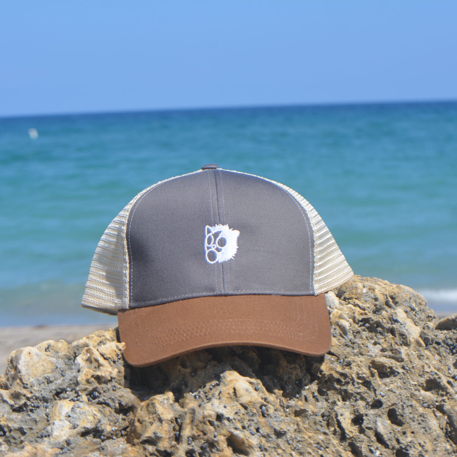 Eco Gray Brown Trucker Cap